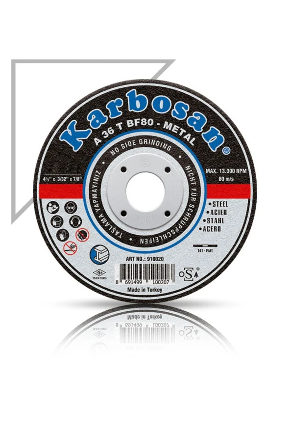 Metal Kesici Taş 115 Nk - 115x3.22 - 5 Adet ürün görseli 1