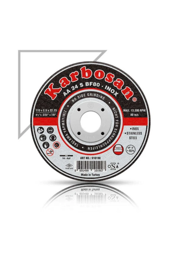Metal Kesici Disk 115x1x22 Mm Inox 5 Adet ürün görseli 1