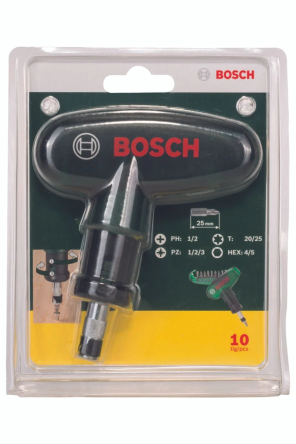 Bosch 10 Parça Cırcırlı Cep Tornavidası - Resim 2