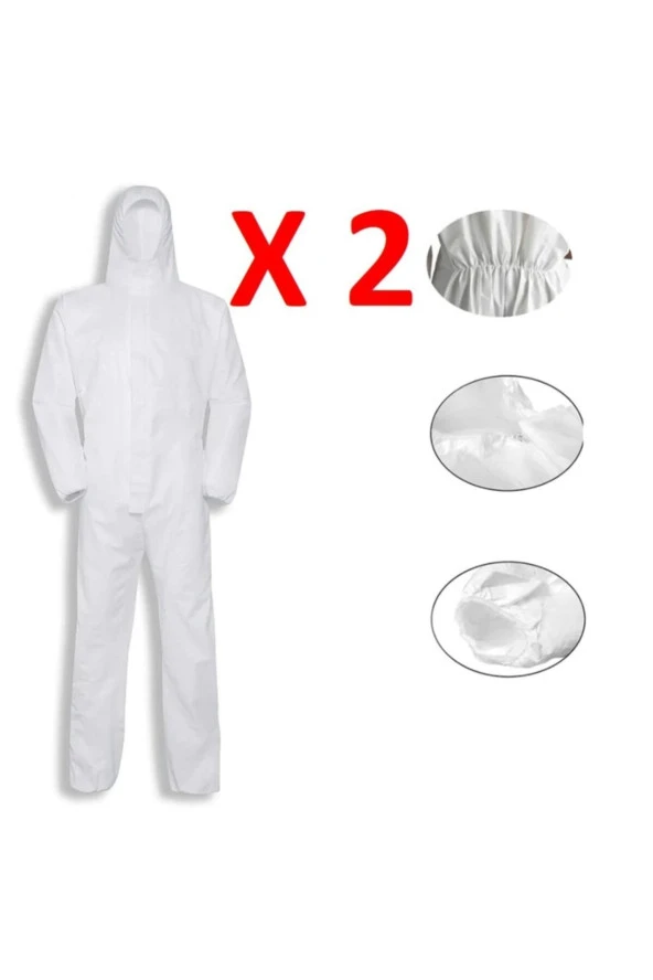 Tek Kullanımlık Lamineli Boyacı Tulumu 56 Gr/m2 - Xl ( 2 Adet) ürün görseli 1