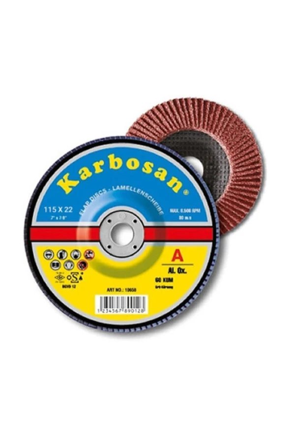Karbosan Ao Flap Disk Zımpara 115mm Nk 80 Kum - 10lu Paket ürün görseli 1