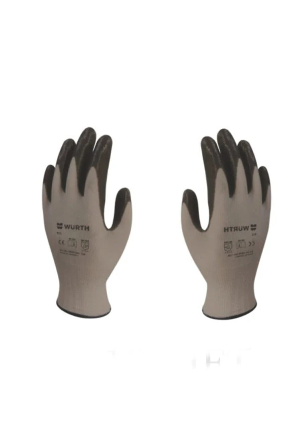 Würth Nitril Iş Güvenlikçi Eldiveni Mekanikçi Teknisyen Usta Gri- Siyah 9 No ( Large) ürün görseli 1