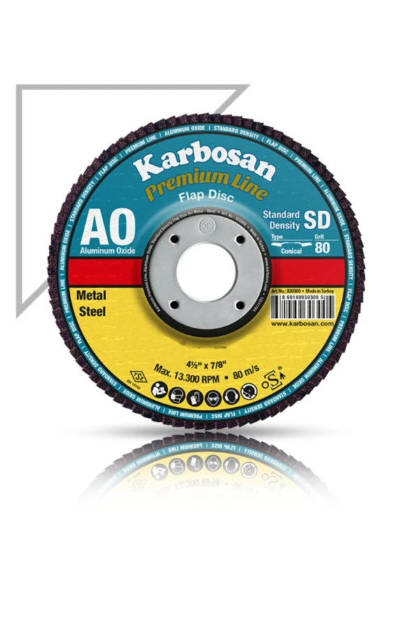 Metal Zımpara Flap Disk 115 X 80 Kum ürün görseli 1