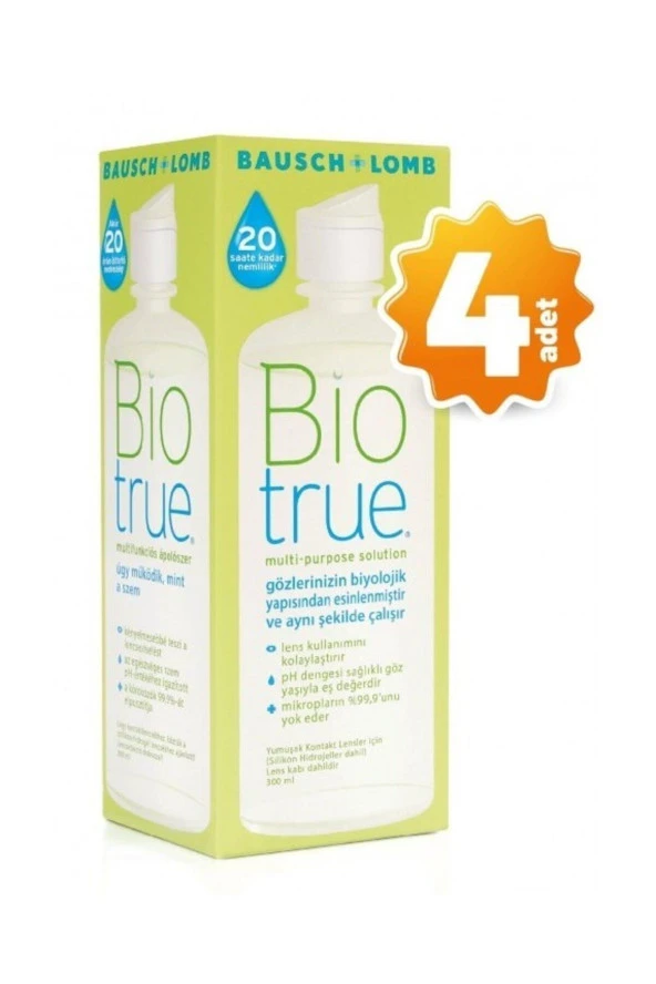 BİOTRUE 300 ml Lens Solüsyonu X 4 ADET ürün görseli 1