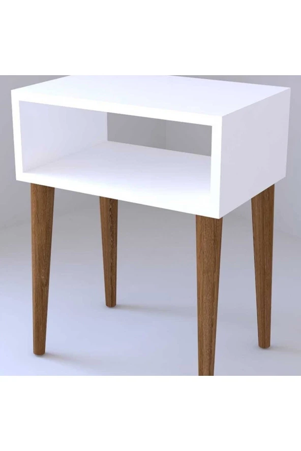 ÜNÜVAR KONSEPT White Retro Başucu Komodin - Resim 3
