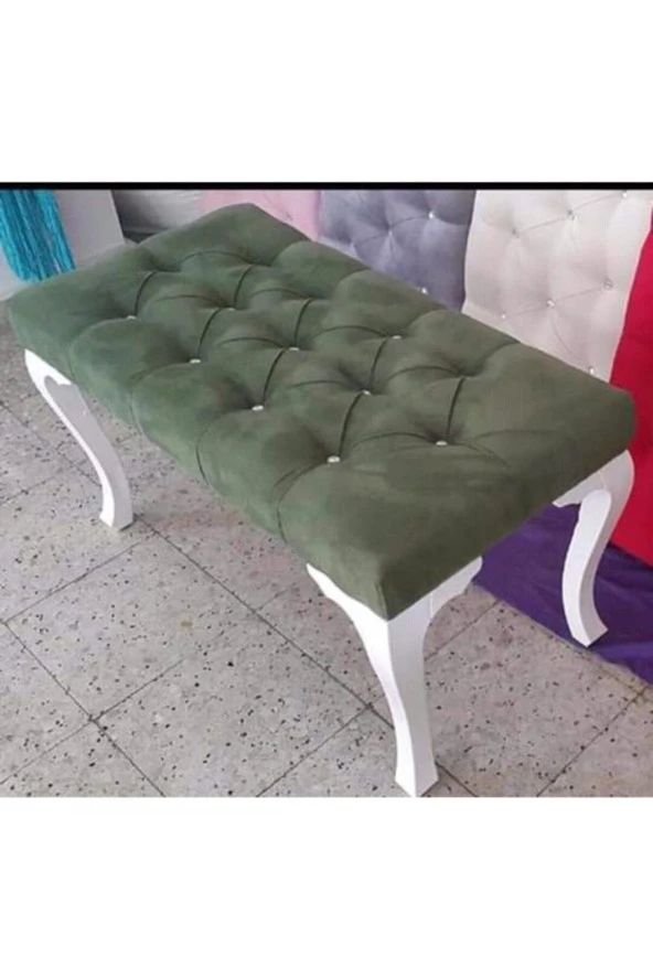 ÜNÜVAR KONSEPT Ayak Ucu Ayak Dayama Puf Bench Bank Koltuk Yeşil 90 Lık ürün görseli 1
