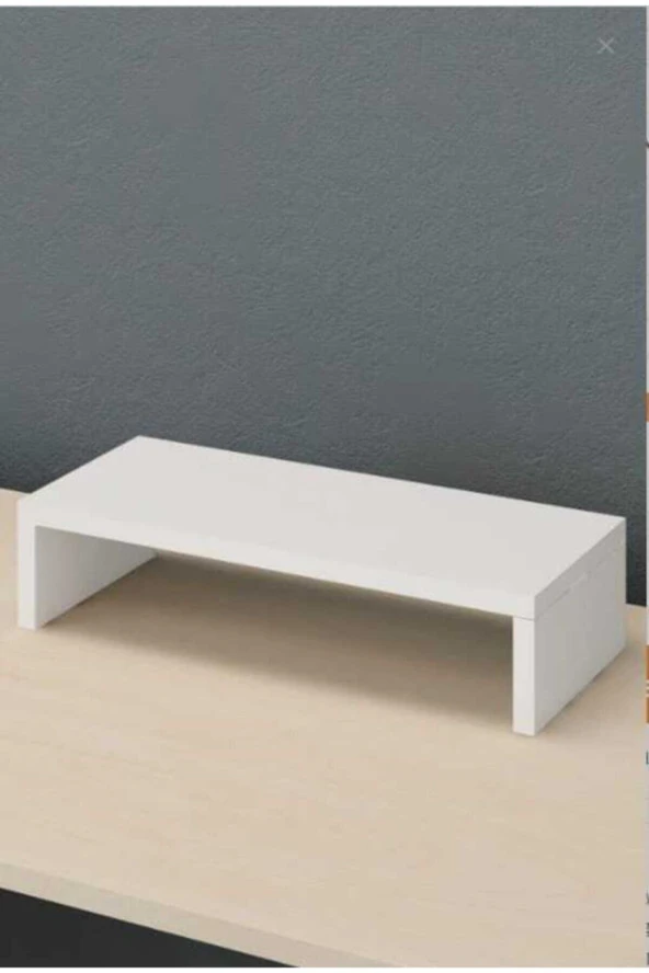 ÜNÜVAR KONSEPT Pc Monitör Yükseltici 50x25x11  cm - Beyaz ürün görseli 1