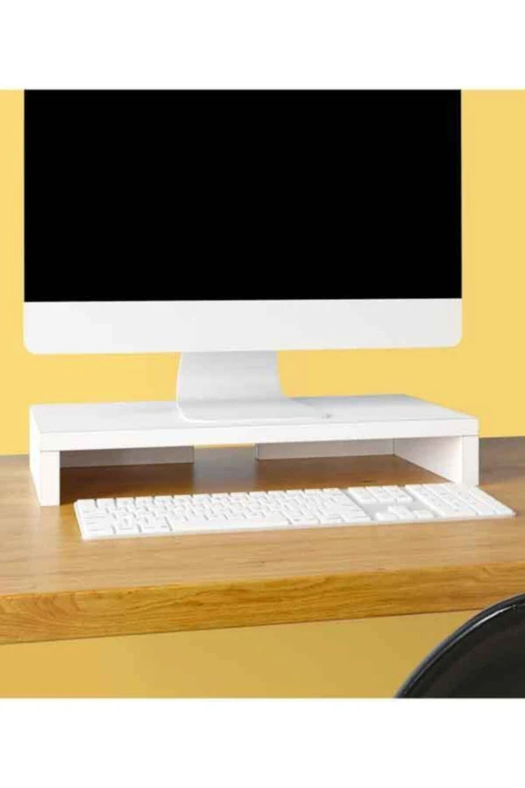 ÜNÜVAR KONSEPT Monitör Yükseltici 50x25x11  cm - Beyaz ürün görseli 1