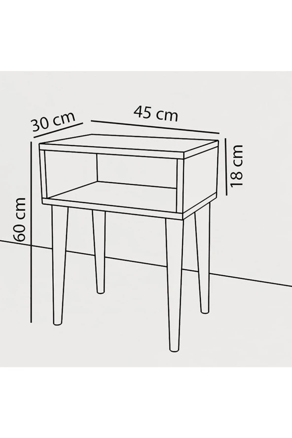 ÜNÜVAR KONSEPT Komodin - Cevizk2 - Resim 4