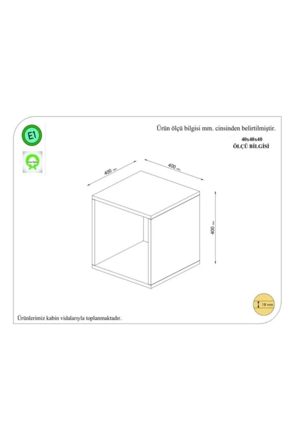 ÜNÜVAR KONSEPT Box Komodin Beyazk2 - Resim 2