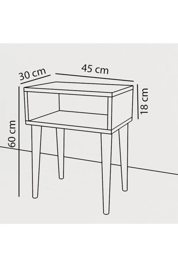 ÜNÜVAR KONSEPT Komodin - Ceviz - Resim 4