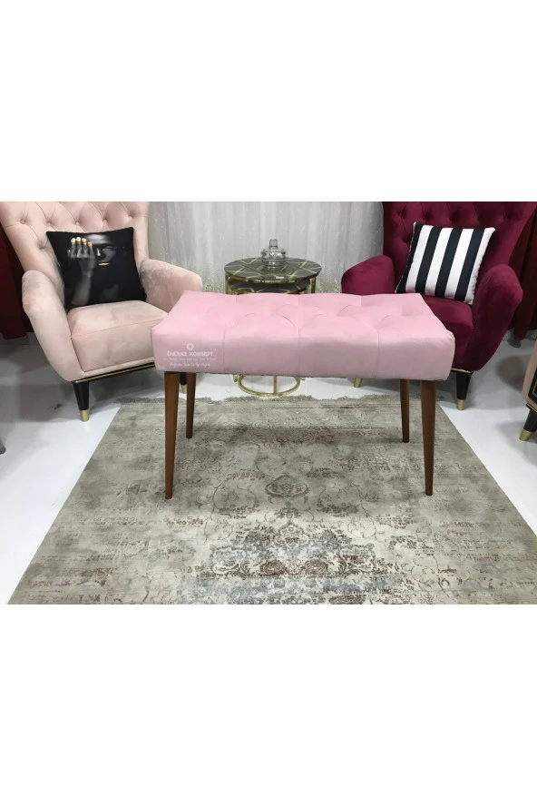 ÜNÜVAR KONSEPT Puf Bench - Ahşap Ayakk2 ürün görseli 1