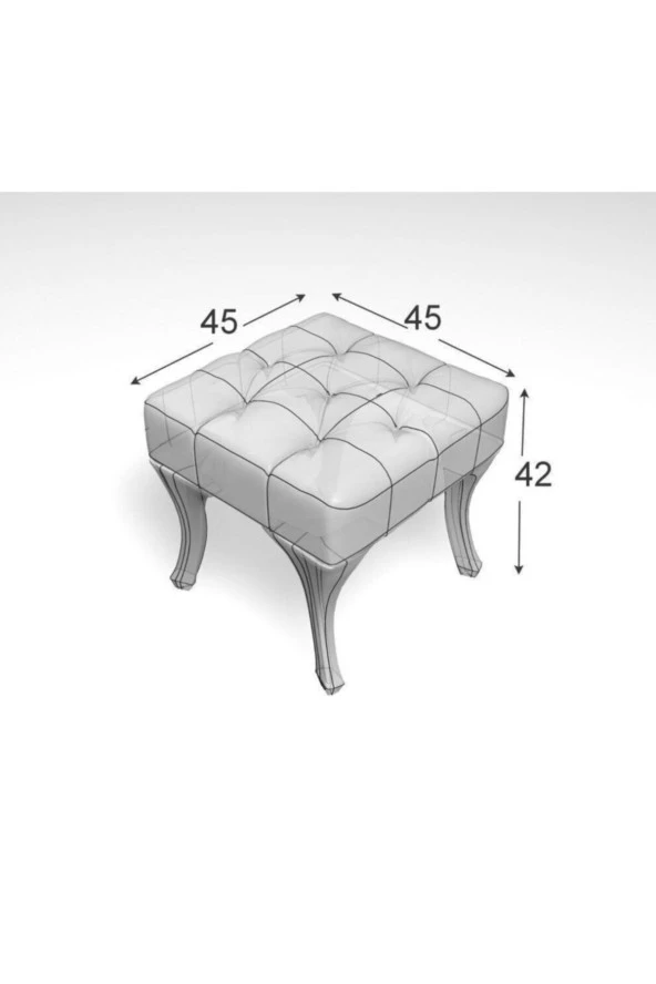 ÜNÜVAR KONSEPT Puf Bench - Krem - Resim 2