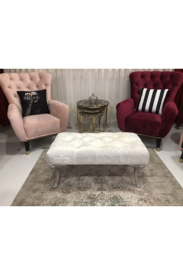 ÜNÜVAR KONSEPT Puf Bench - Gri Ayak 01 ürün görseli 1