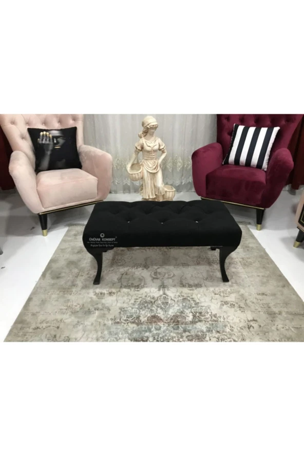 ÜNÜVAR KONSEPT Puf Bench - Siyah Ayak ürün görseli 1