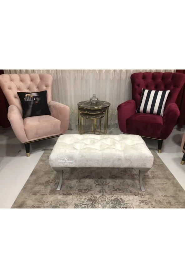 ÜNÜVAR KONSEPT Puf Bench - Gri Ayak 01K2 ürün görseli 1