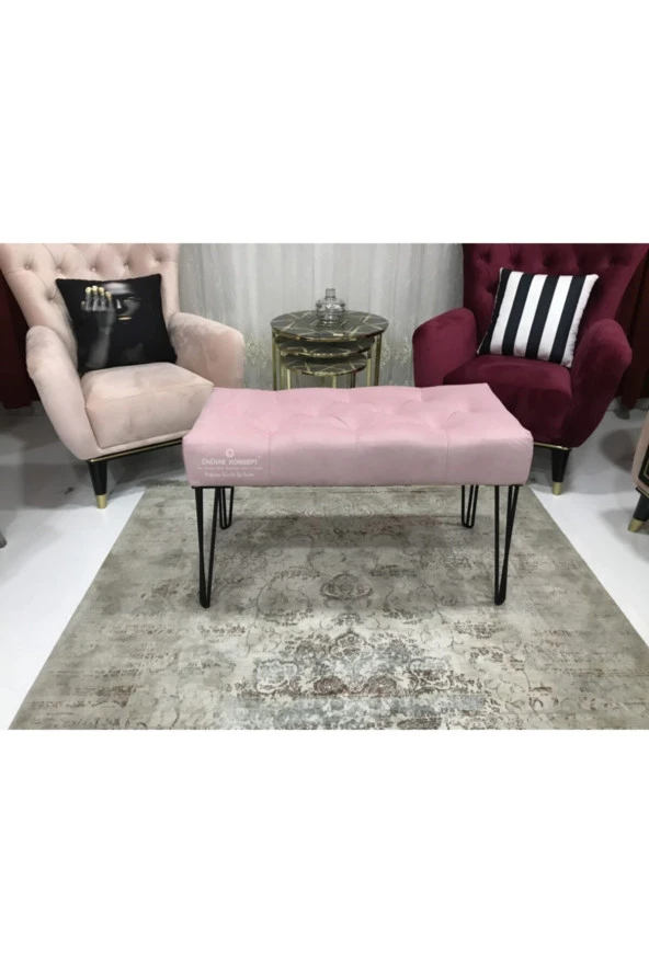 ÜNÜVAR KONSEPT Puf Bench - Metal Ayak ürün görseli 1