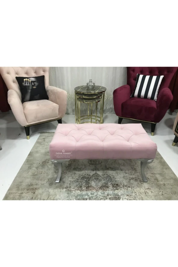 ÜNÜVAR KONSEPT Puf Bench - Gri Ayak ürün görseli 1