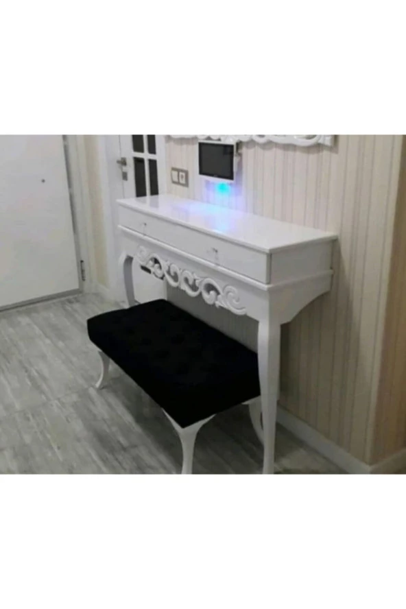 ÜNÜVAR KONSEPT Puf Bench Düz Siyah (Kapitonesiz) ürün görseli 1