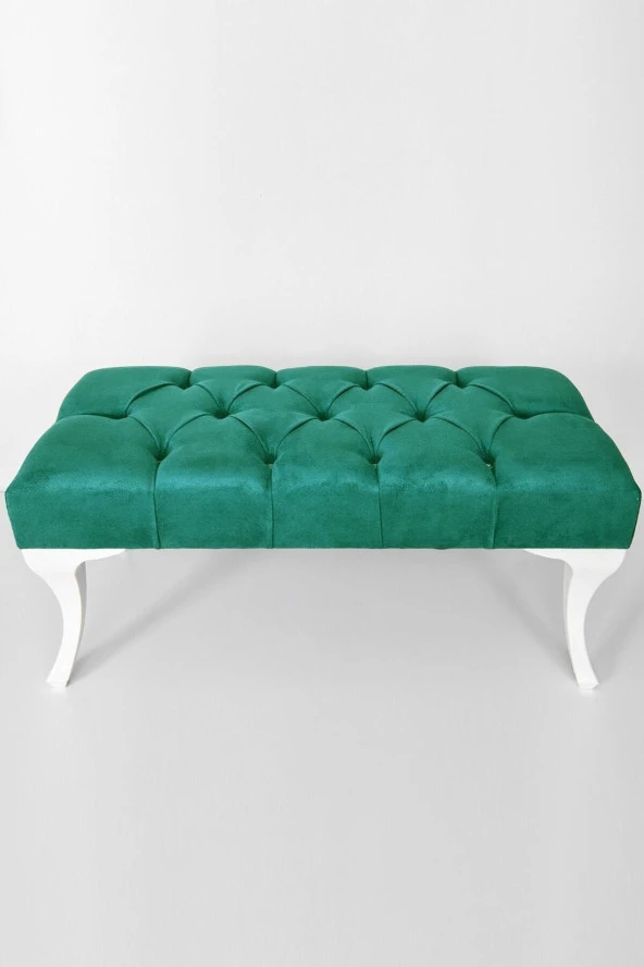 ÜNÜVAR KONSEPT  Su Yeşili Büyük Boy Kapı Önü Ayak Ucu Bench Puf 90 Cm ürün görseli 1