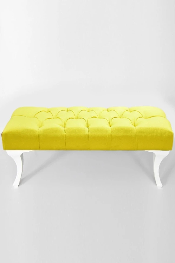ÜNÜVAR KONSEPT  Sarı Büyük Boy Kapı Önü Ayak Ucu Bench Puf 90 Cm ürün görseli 1
