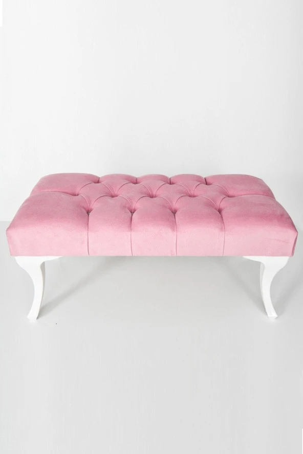 ÜNÜVAR KONSEPT  Pembe Büyük Boy Kapı Önü Ayak Ucu Bench Puf 90 Cm ürün görseli 1