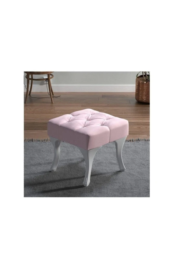 ÜNÜVAR KONSEPT Dekoratif Kare Puf Bench - Pembe 001 ürün görseli 1