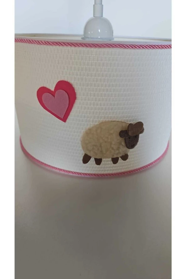 RENGARENK Pembe Kuzu Çocuk Odası Tavan Lambası ürün görseli 1
