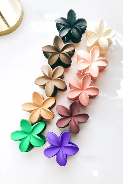 Rengarenk Lotus Çiçeği 8CM Toka 2 Adet ürün görseli 1