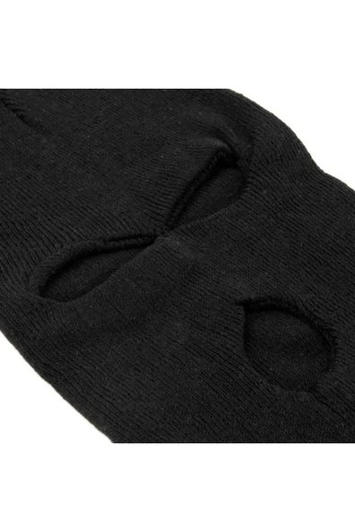 Örme Triko Unisex Siyah Kar Maskesi - Resim 4