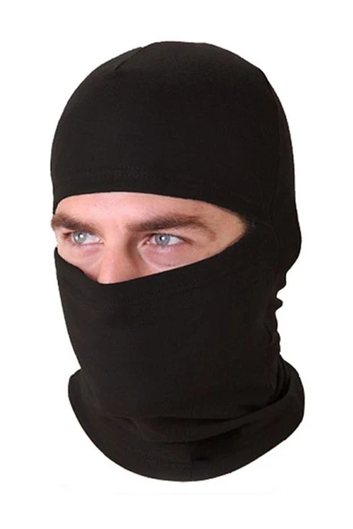 Termal Rüzgar Geçirmez Siyah Unisex Kar Maskesi ürün görseli 1