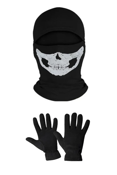 Termal Unisex Kurukafa Kar Maskesi Polar Eldiven Set - Resim 2
