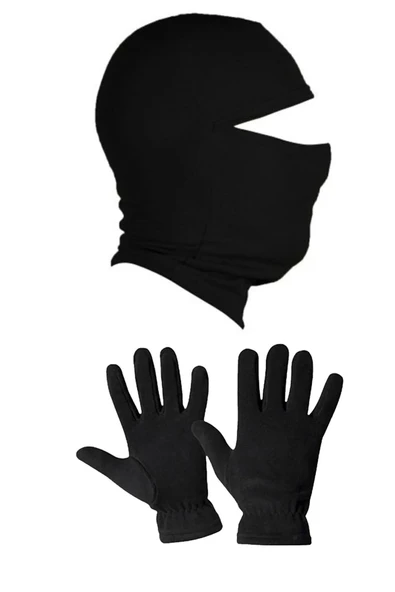 Polar Unisex Kar Maskesi Polar Eldiven Set - Resim 3