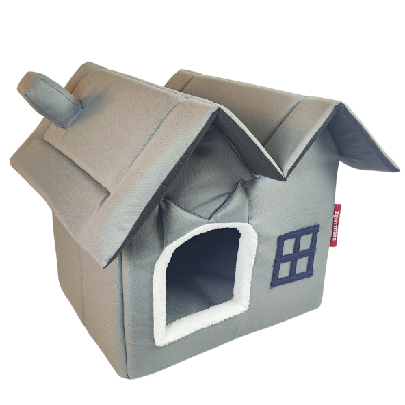 XPERMATE Pet Villa Kedi Evi Kedi Villası Kedi Kulübesi Kedi Evleri  Antrasit ürün görseli 1