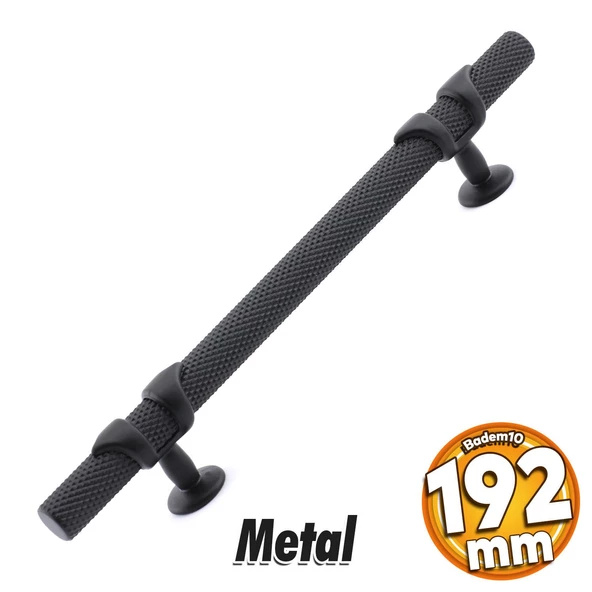 Burç Kulp Mobilya Mutfak Dolabı Çekmece Dolap Kulpları Kapak Kulpu Kulbu Siyah 192 mm Metal ürün görseli 1