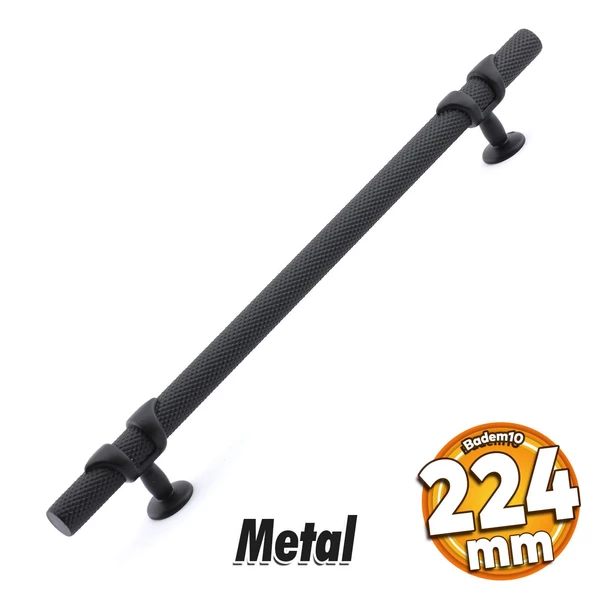 Burç Kulp Mobilya Mutfak Dolabı Çekmece Dolap Kulpları Kapak Kulpu Kulbu Siyah 224 mm Metal ürün görseli 1