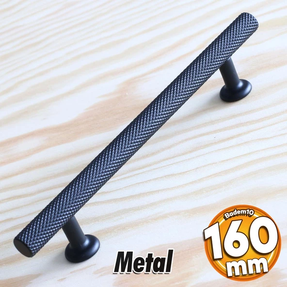 Doruk Kulp Mobilya Mutfak Dolabı Çekmece Dolap Kulpları Kapak Kulpu Kulbu Siyah 160 mm Metal ürün görseli 1