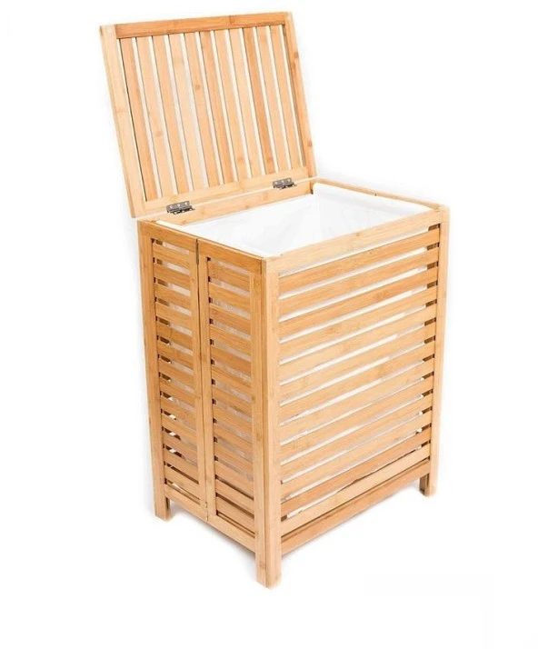 Panalı Bambu Katlanır Çamaşır Sepeti PNLB9190 ürün görseli 1