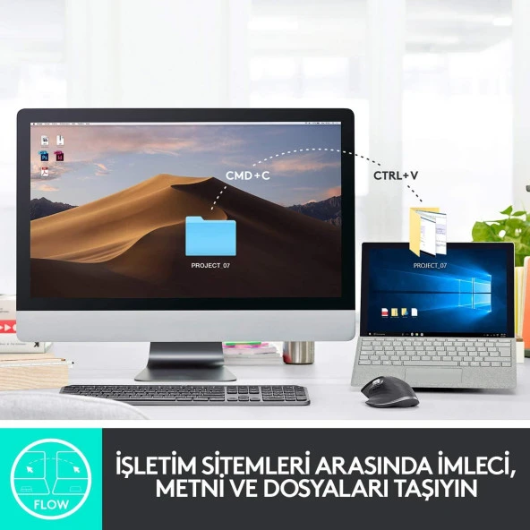Logitech MX Master 3S - Siyah - Resim 3