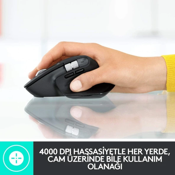 Logitech MX Master 3S - Siyah - Resim 4