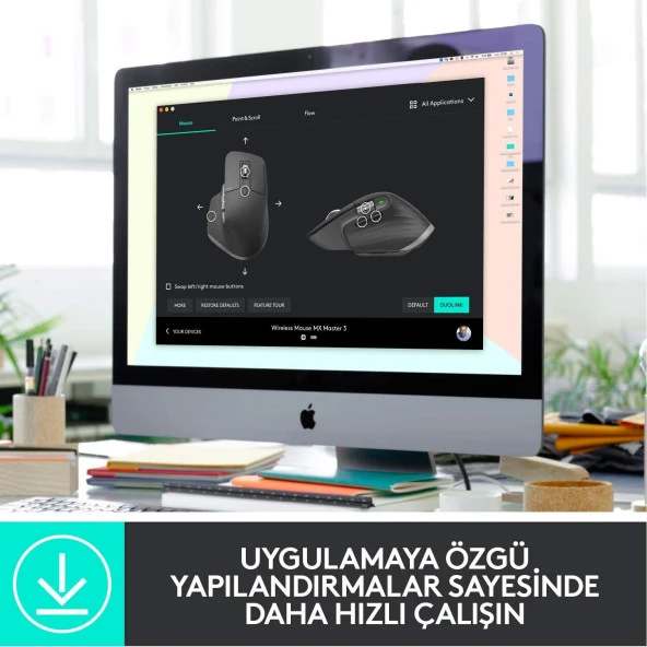 Logitech MX Master 3S - Siyah - Resim 6