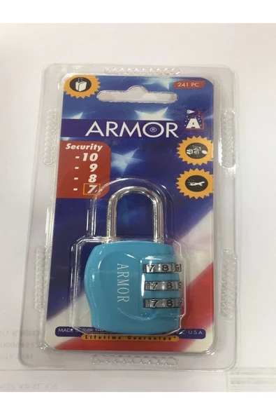 Armor Şifreli 3 Basamaklı Asma Mavi 2 Adet ürün görseli 1