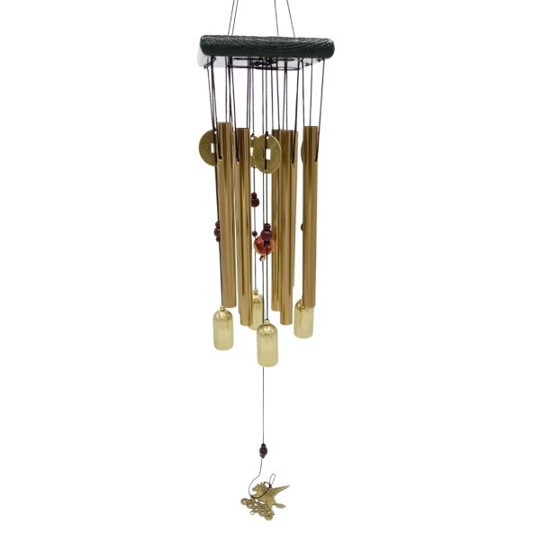 Feng Shui Metal Rüzgar Çanı Şans Parası Kare S06 ürün görseli 1