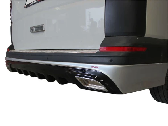 Volkswagen Transporter Uyumlu T6 Arka Tampon Altı (Difüzör Md) Fiber 2015 Ve Sonrası ürün görseli 1