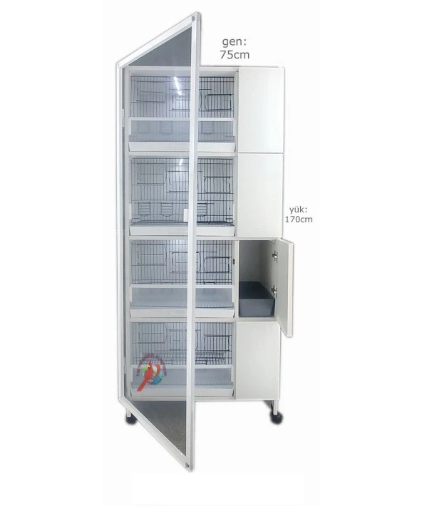 İSTANBUL KAFES MODEL 01Y PVC KUŞ DOLABI (KURULU GÖNDERİM) ürün görseli 1