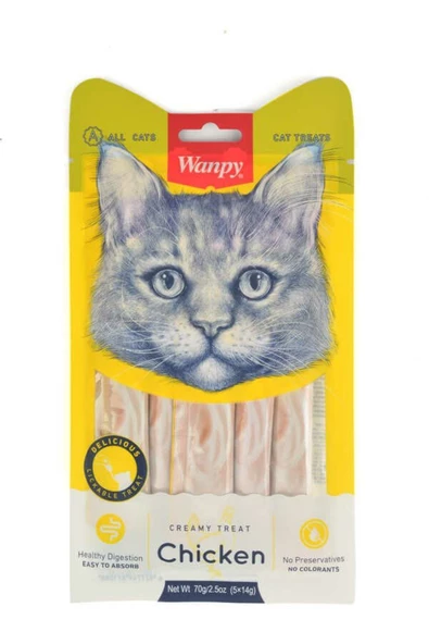 Wanpy Tavuk Krema Kedi Ödülü 5*14 Gr ürün görseli 1