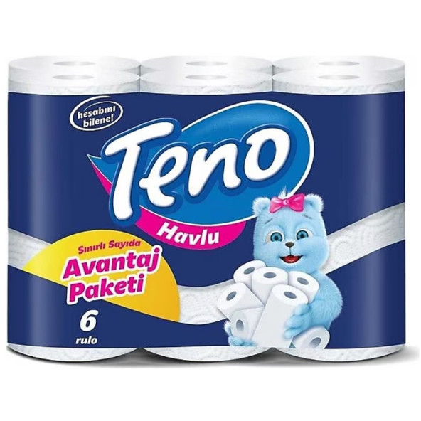Teno 6'lı Kağıt havlu 2 Katlı ürün görseli 1