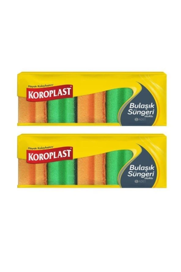 KOROPLAST Oluklu Bulaşık Süngeri 5'Li X2 Adet ürün görseli 1