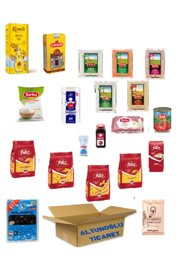 ALTUNOĞLU Ayçiçek Yağı 5 Lt Kumanya Ramazan Paketi Erzak Kolisi 20 Parça ürün görseli 1