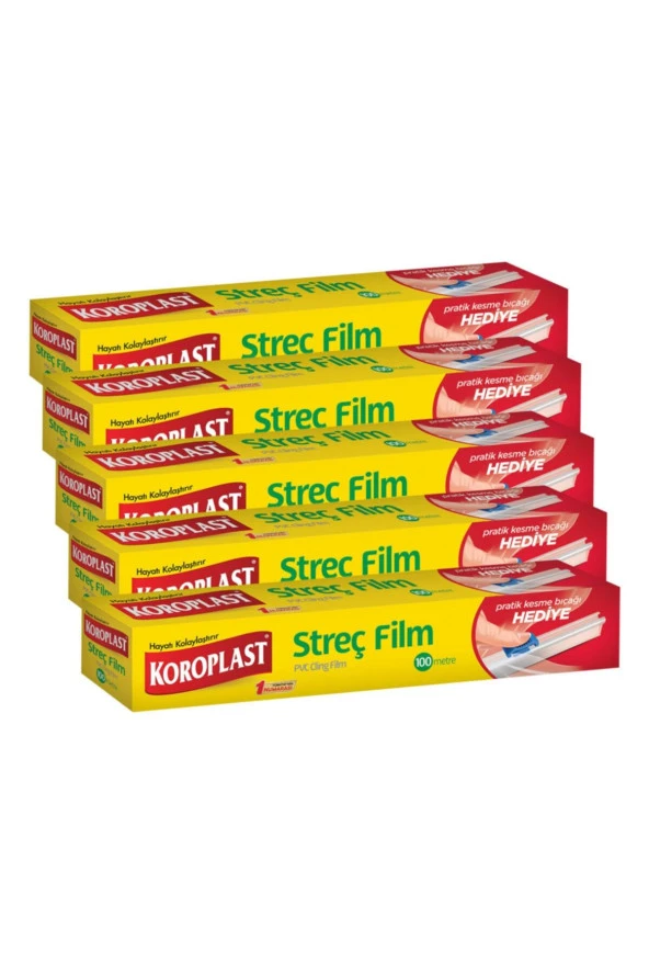 KOROPLAST Streç Film 100 Metre Kesme Bıçağı Hediyeli - 5'Li ürün görseli 1